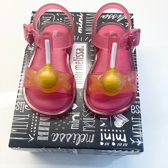NIB! MINI MELISSA Pink Lollipop Shoes Size